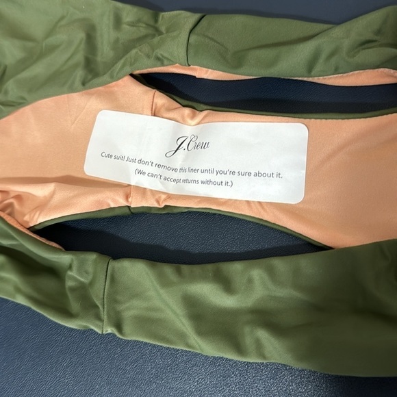 J. Crew Bikini Bottom Women's M Green Curved Waist Cheeky New BC125 7833 - Picture 6 of 12